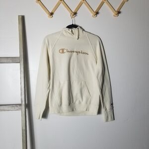 CHAMPION WOMEN'S CREAM HOODIE SIZE MEDIUM
